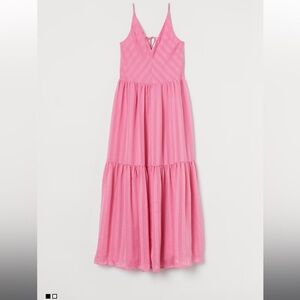 H&M Plaid Tiered Maxi